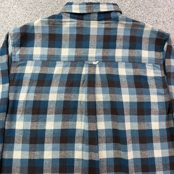 Woolrich Shirt Mens Large Blue Plaid Button Down‎ Flannel Trout Run Outdoor Work - Picture 5 of 13